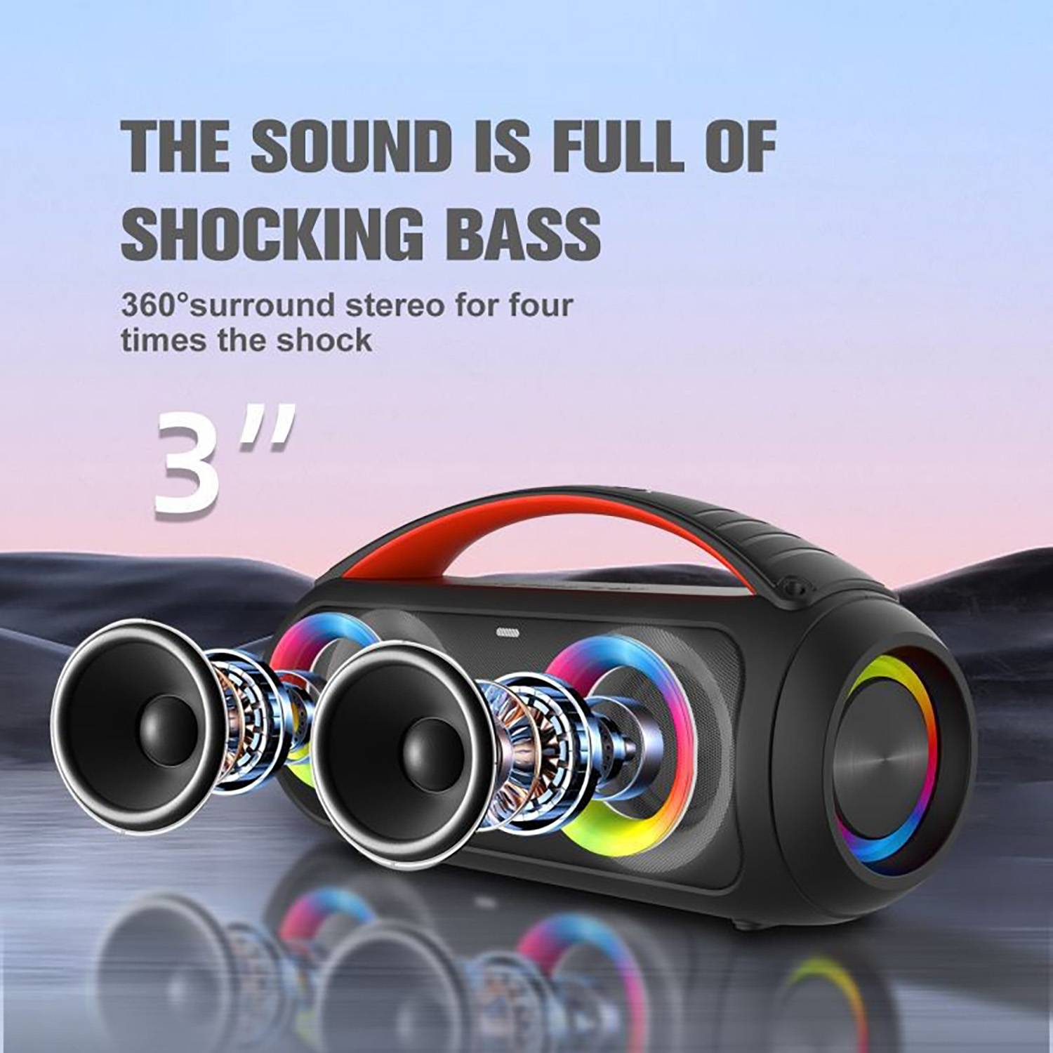 Outdoor Waterproof Luminous Bluetooth Speaker 2