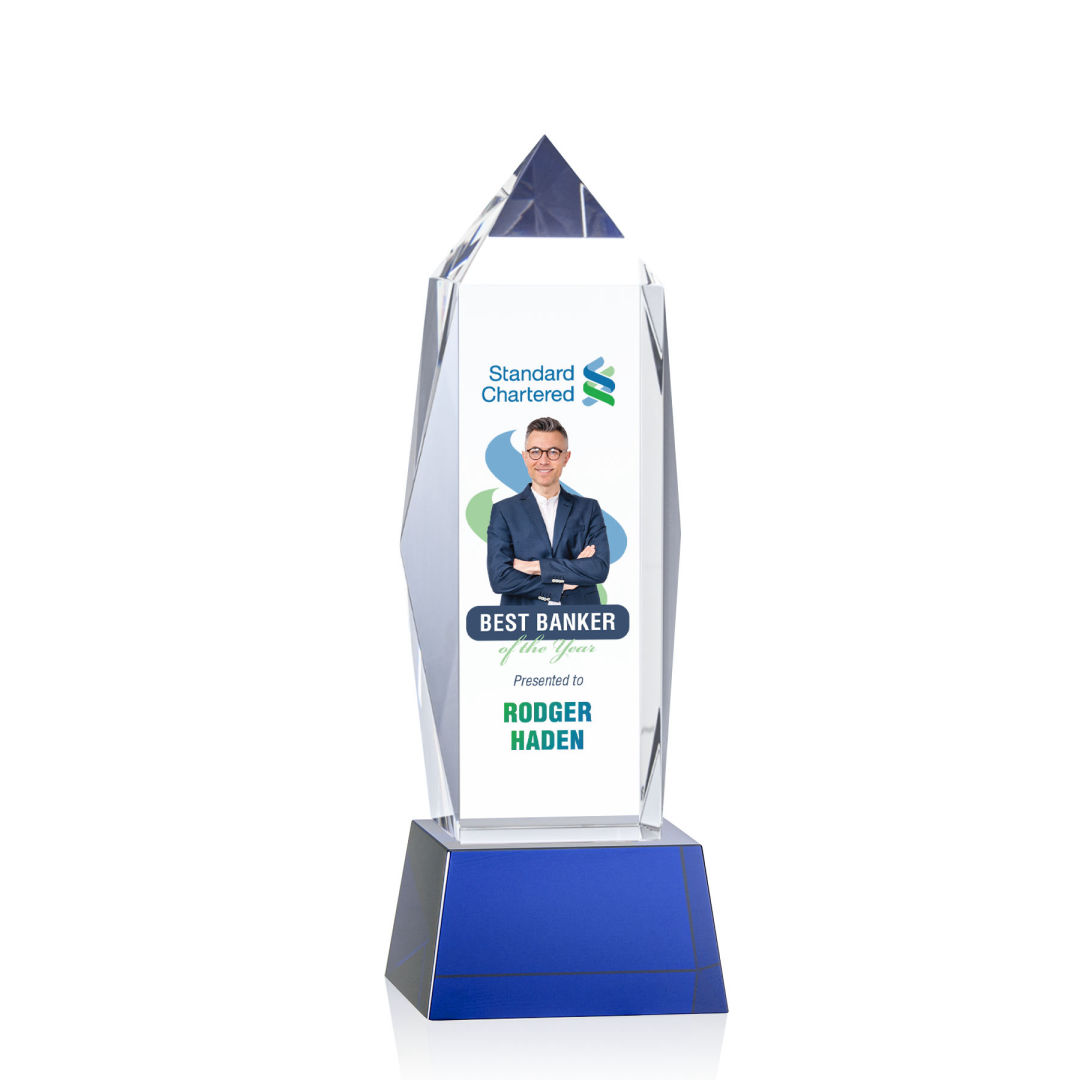 Bloomington VividPrint™ Award on Base - Blue 2