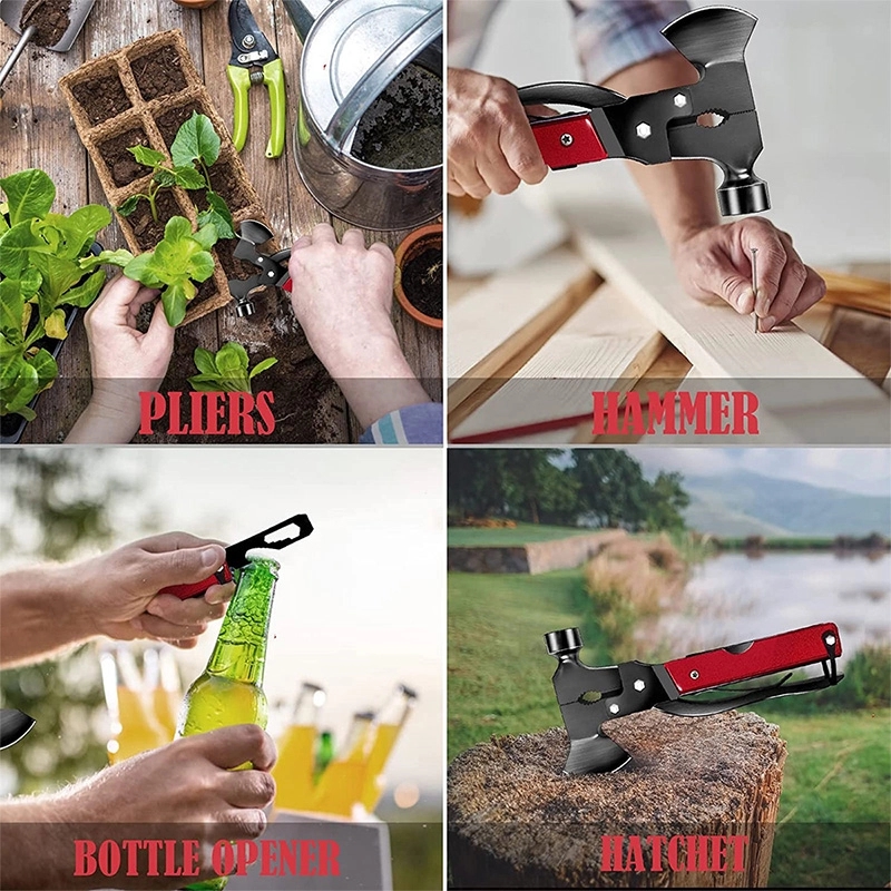 16 in 1 Outdoor Hatchet Multitool Portable Survival Hammer 4