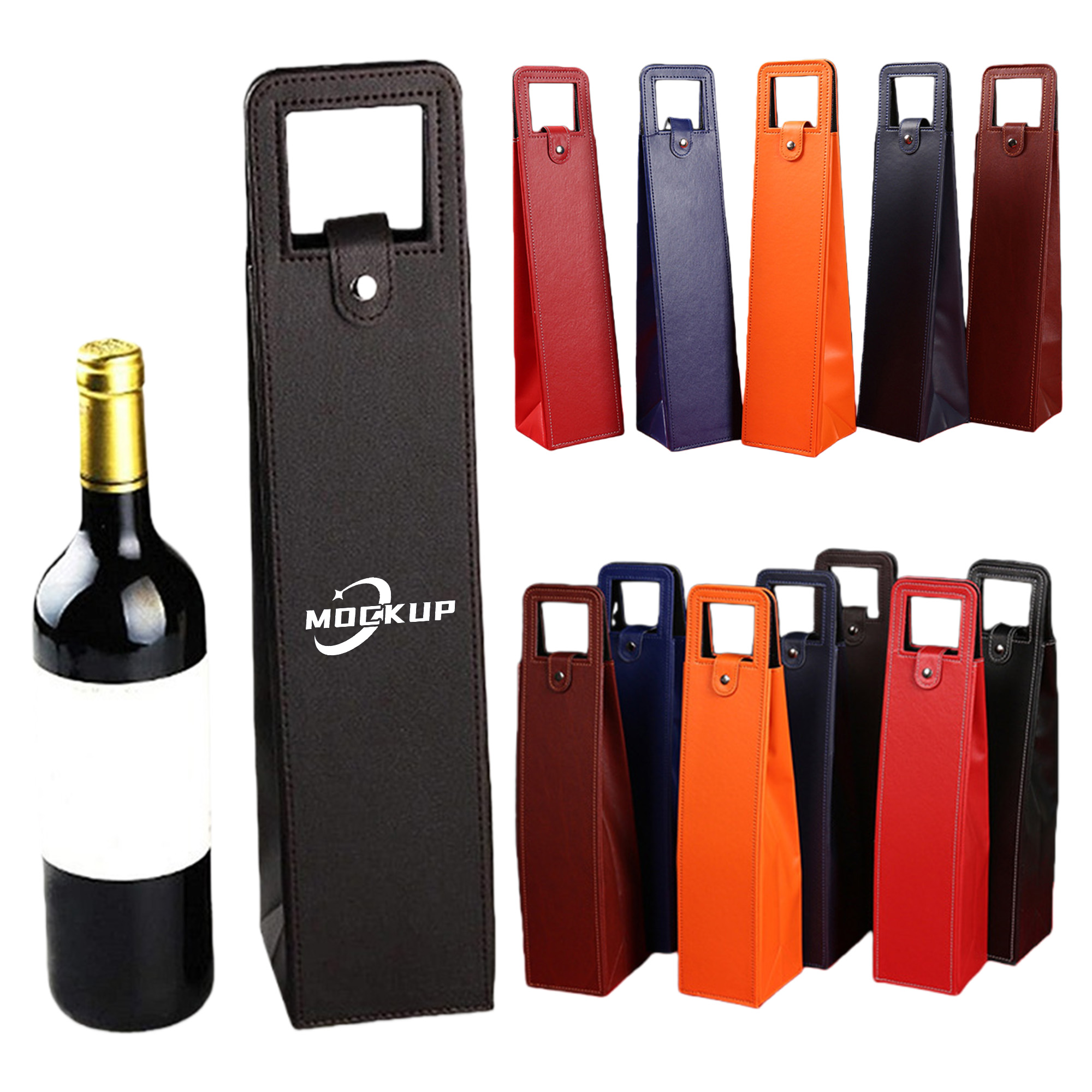 Picnic Leather Party Wine Gift Bag 2