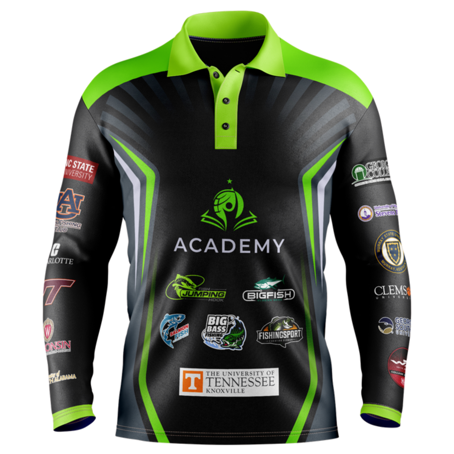 Unisex & Kids' Sublimation Long Sleeve Fishing Polo - 165G