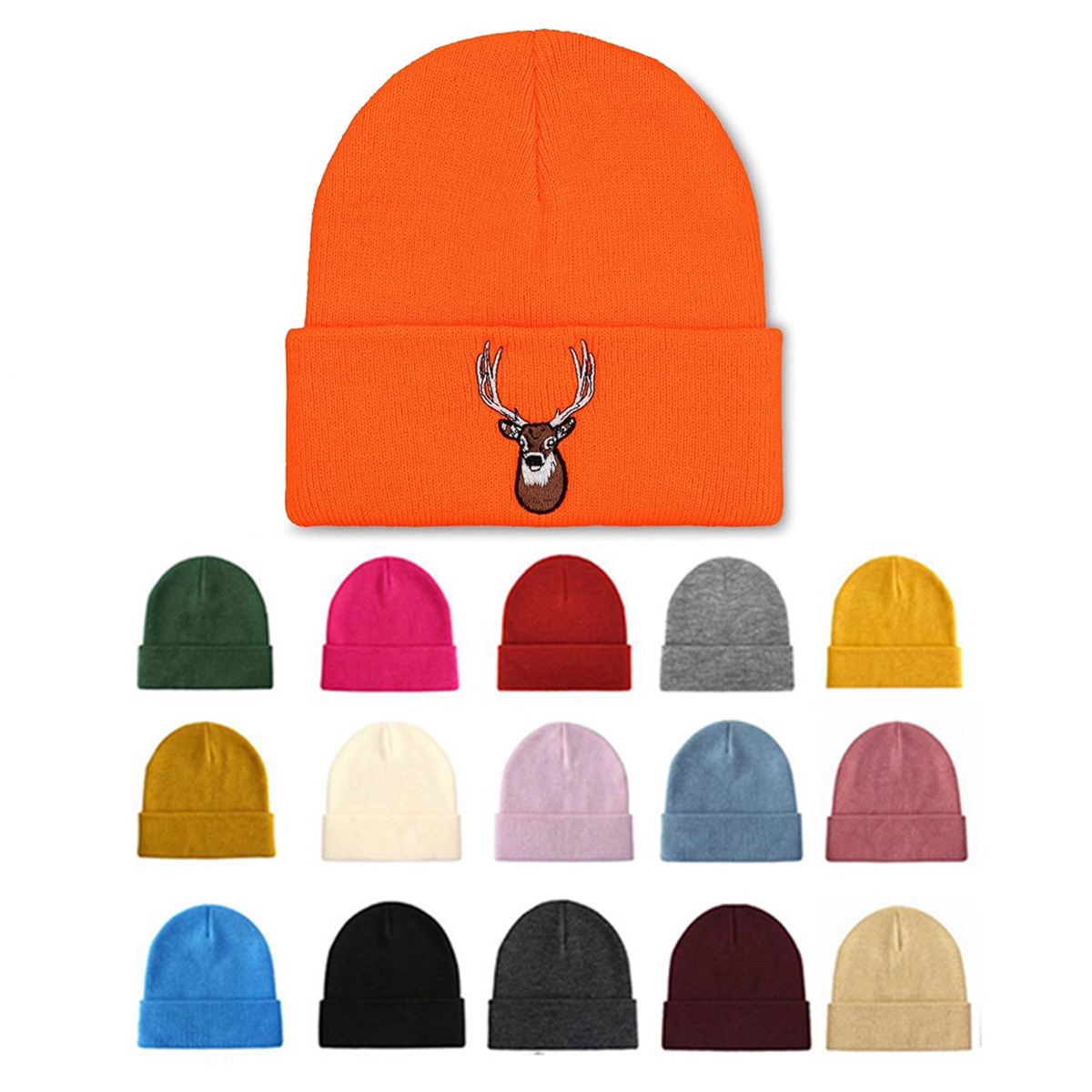 MOQ30 Unisex Knit Warm Beanie Hat 1