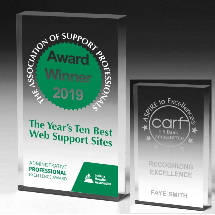 Rect. Acrylic Paperweight - 5” x 7” x 3/4” -2046L (Laser)