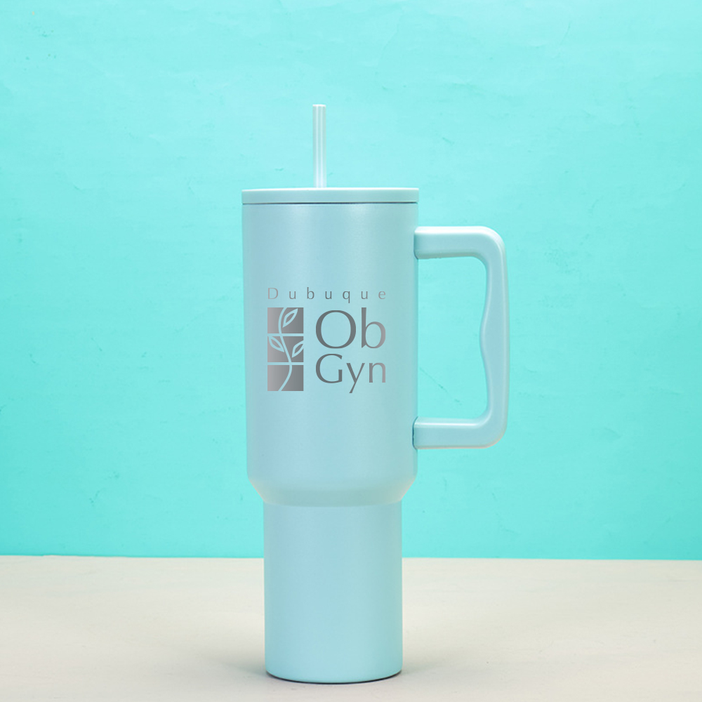 40 OZ Double Walls Stainless Steel Auto Tumbler With Straw And Handle 5