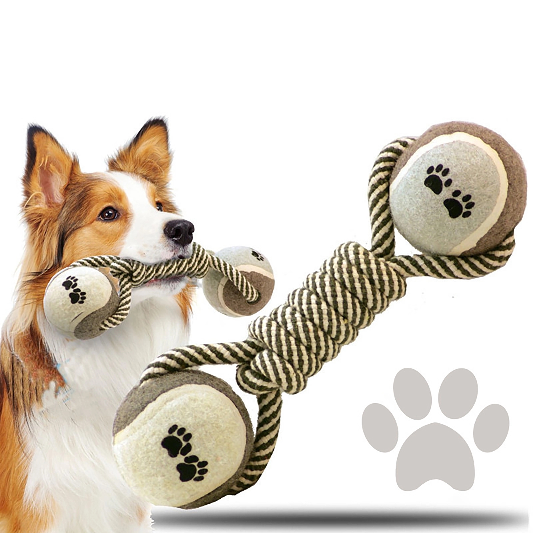 Rope And Tennis Ball Dog Toys 2