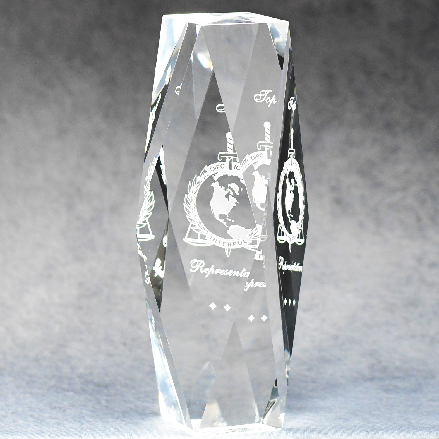 Multi-Faceted Optic Crystal Tower 6