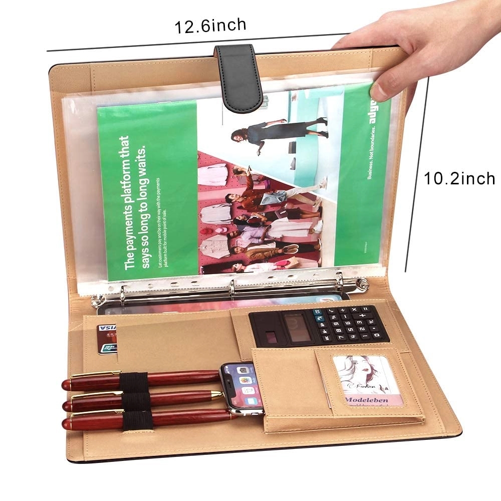 3 Ring Binder Portfolio with Calculator 3