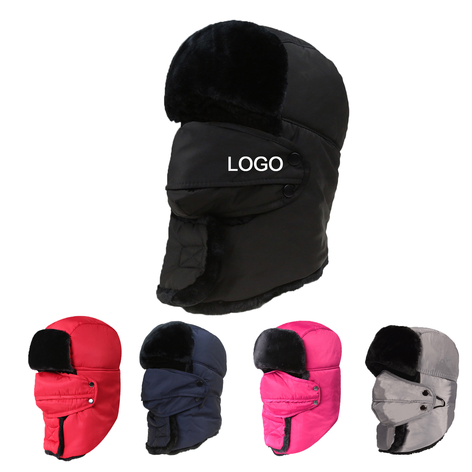 Winter Windproof Trapper Hat With Mask 2