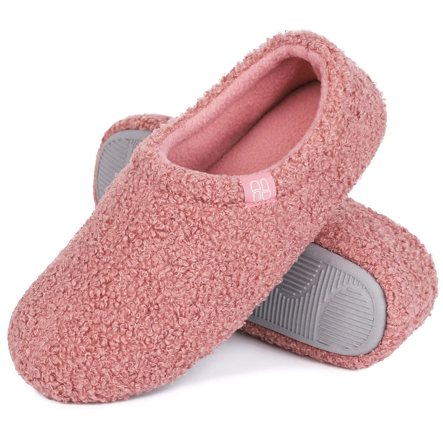 Women's Fuzzy Teddy Memory Foam Slippers, Lightweight Bedroom House Shoes 5