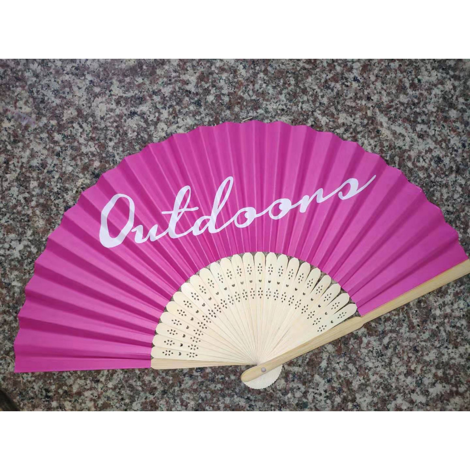 Custom Bamboo Folding Paper Hand Fan 5