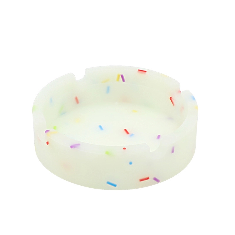 Custom Circular Silicone Ashtray - Glow in the Dark 6