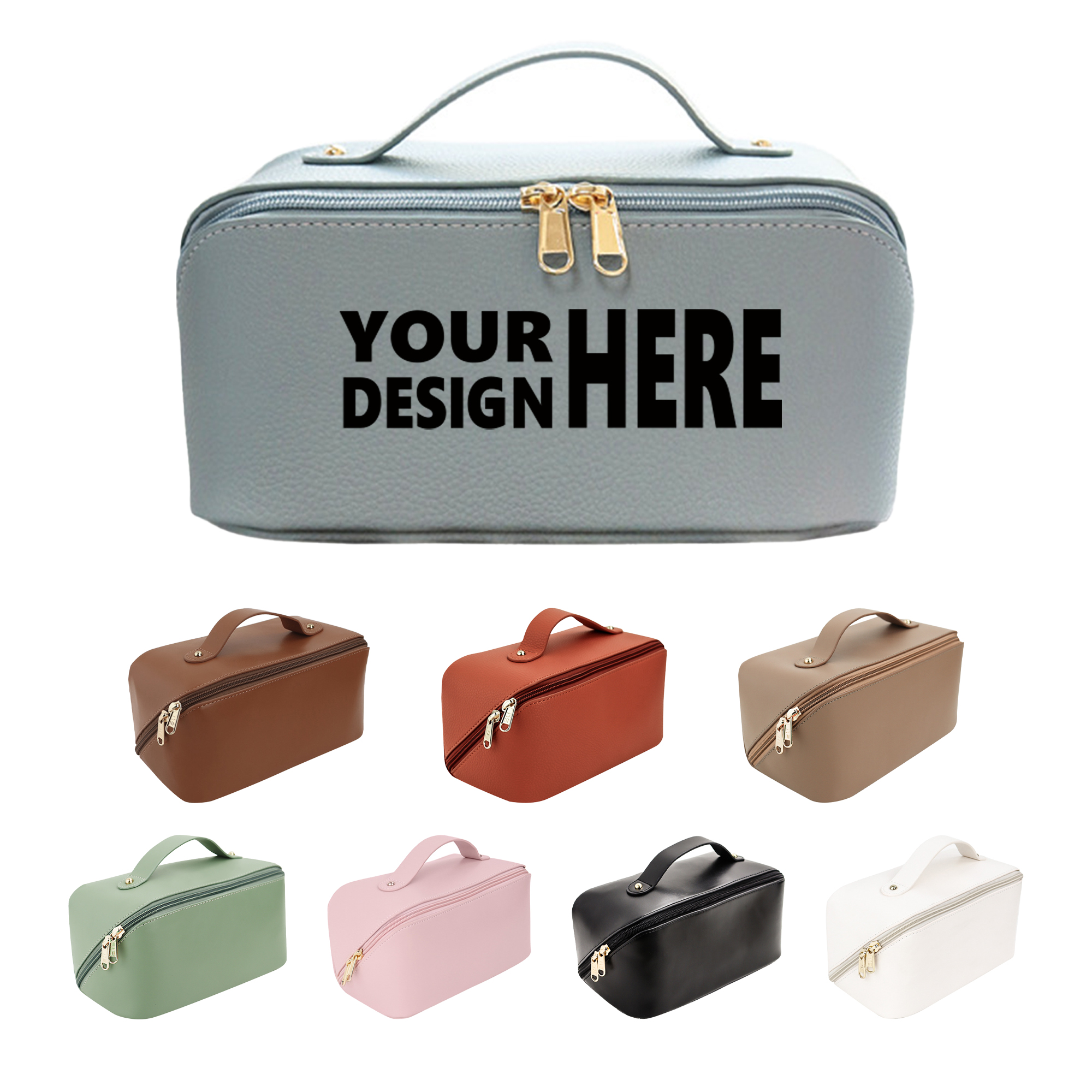 Portable Makeup Case Women's Handheld Toiletry Organizer Bag 5