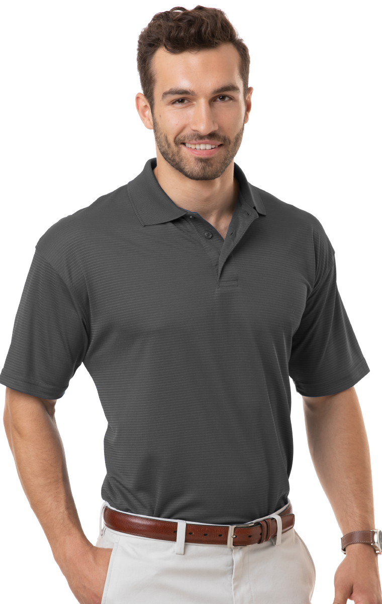 Adult Tonal Stripe Wicking Polo 3