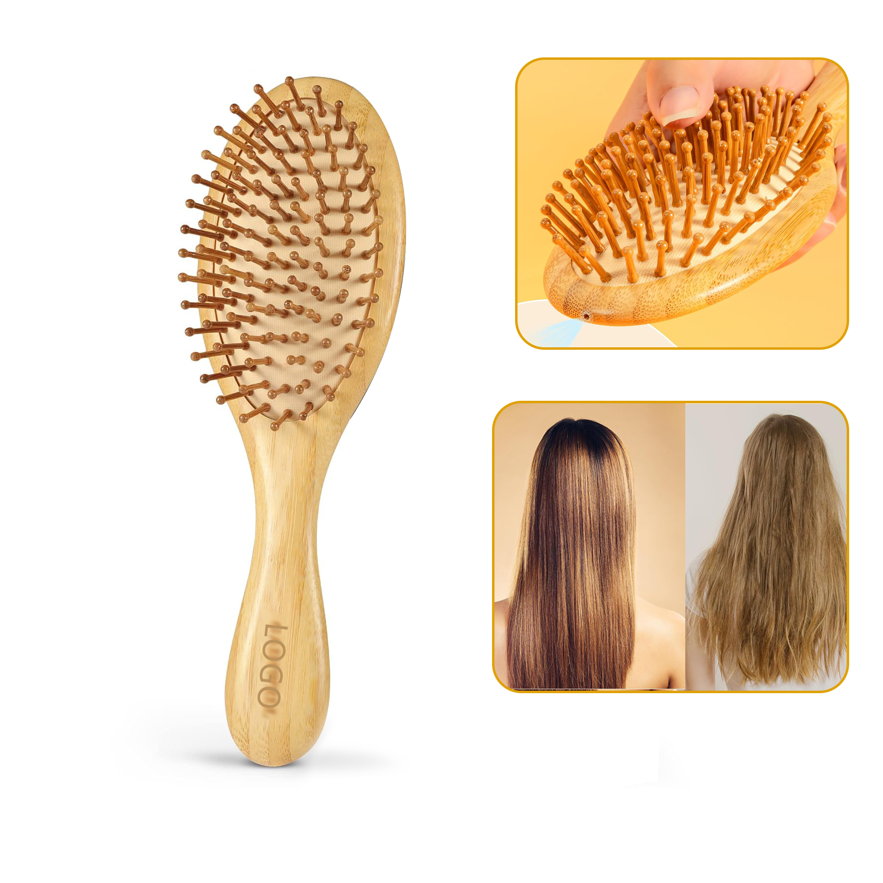 Natural Bamboo Hair Brush 3
