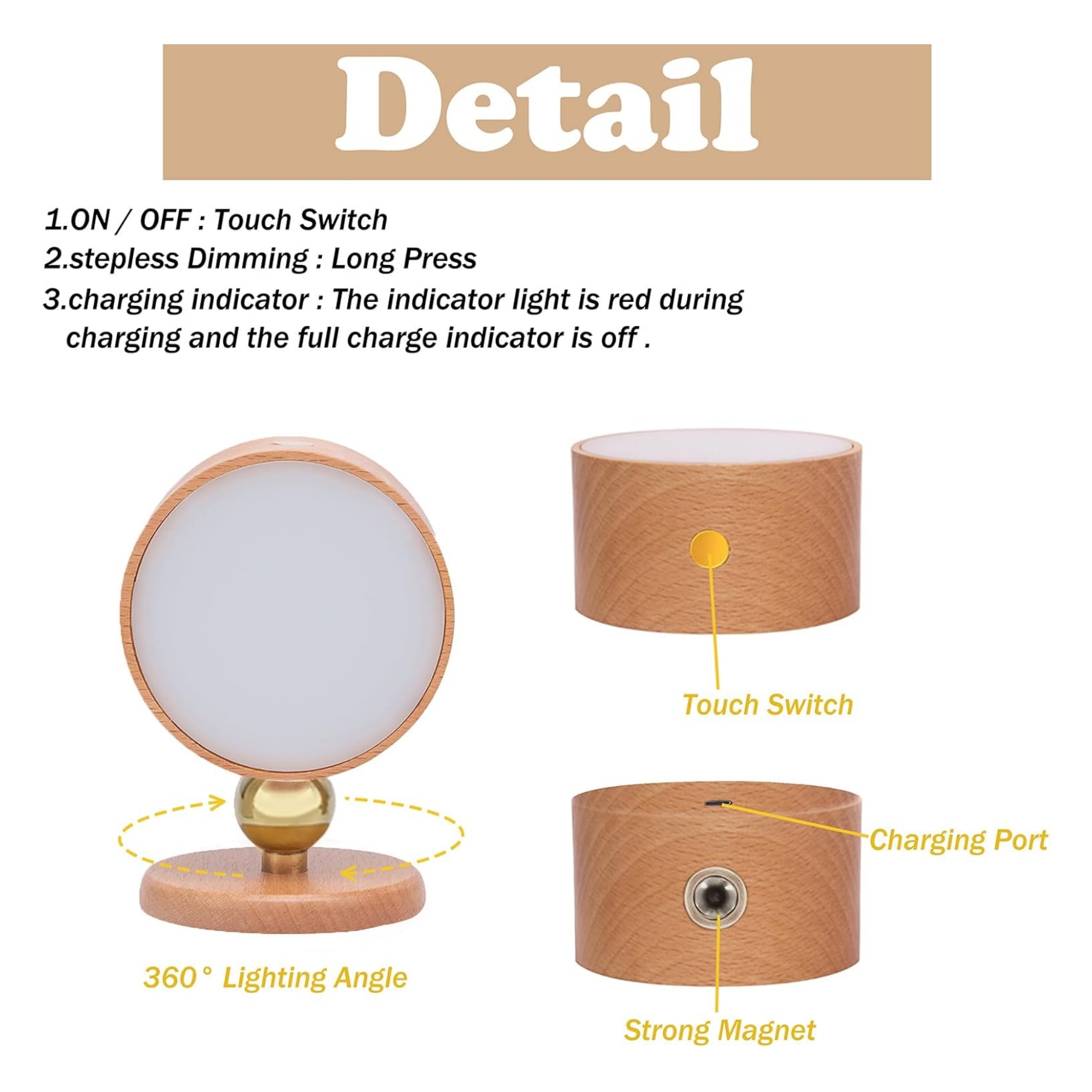 Wooden Led Wall Sconce 5