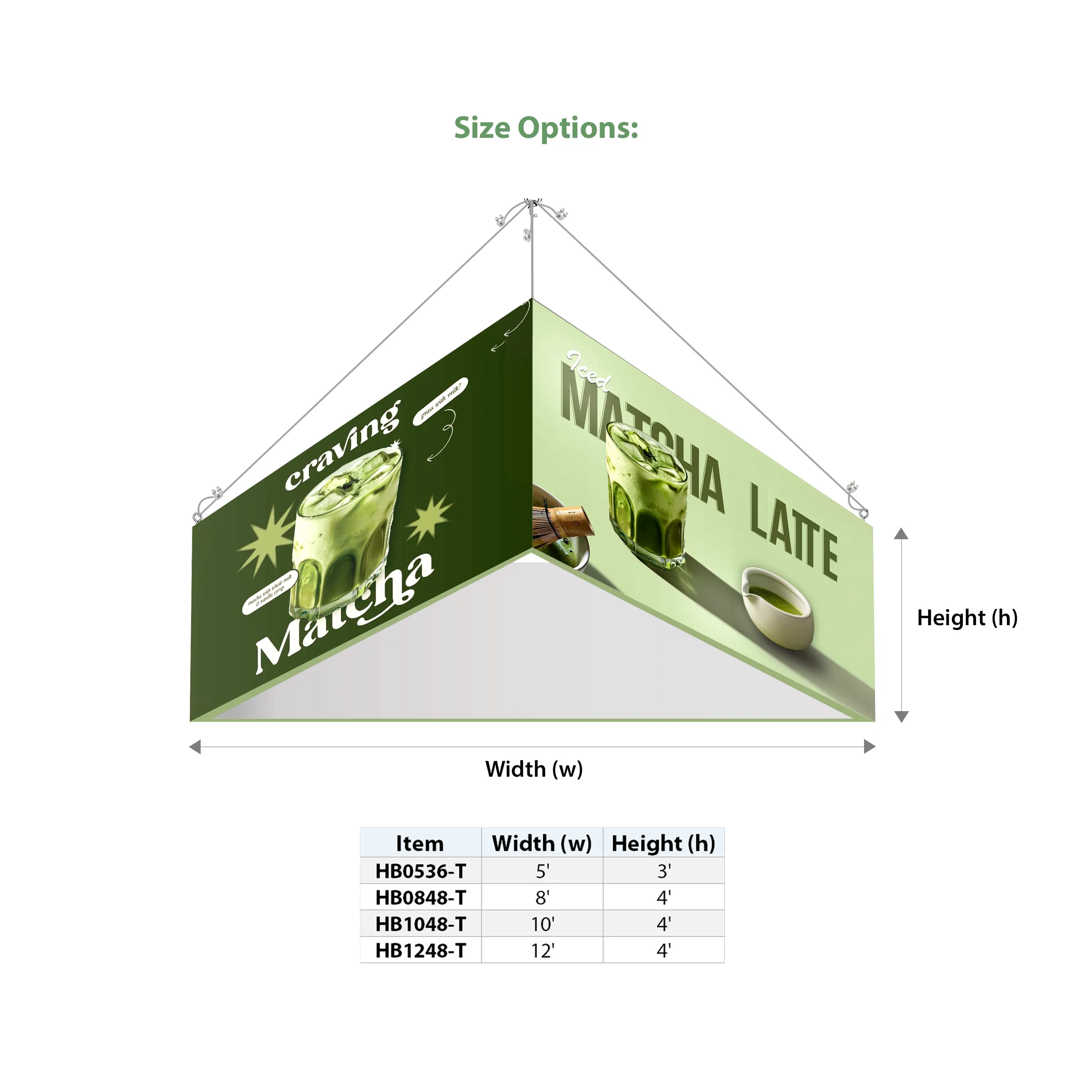 10' Triangular Hanging Banner Kit (Hardware + Banner) 4