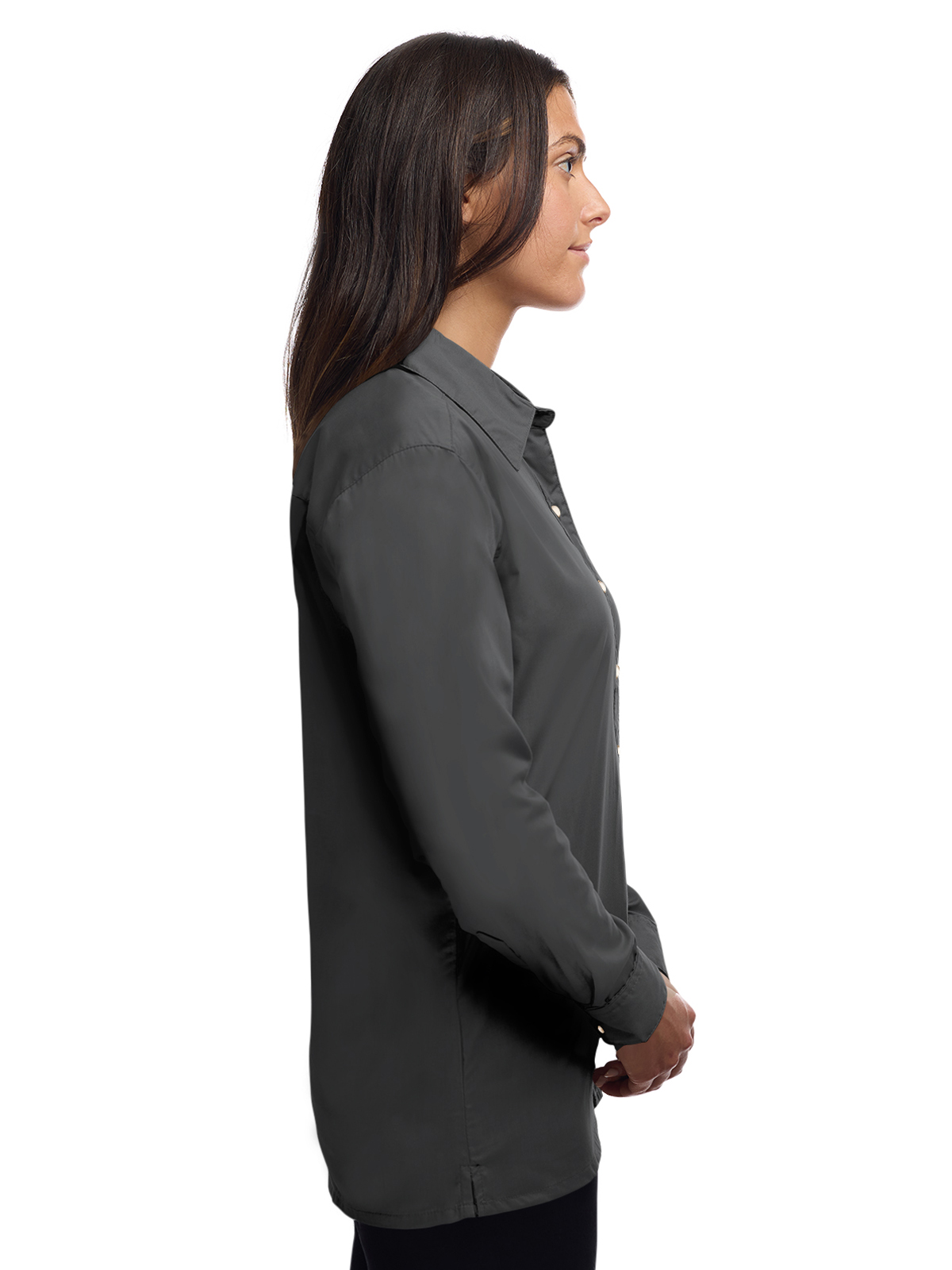 Blue Generation - Women's Pocketless Long Sleeve Superblend Poplin Shirt 18