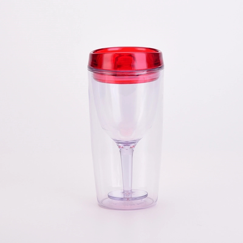 Custom Transparent AS Plastic Insulated Wine Tumbler Cup 6