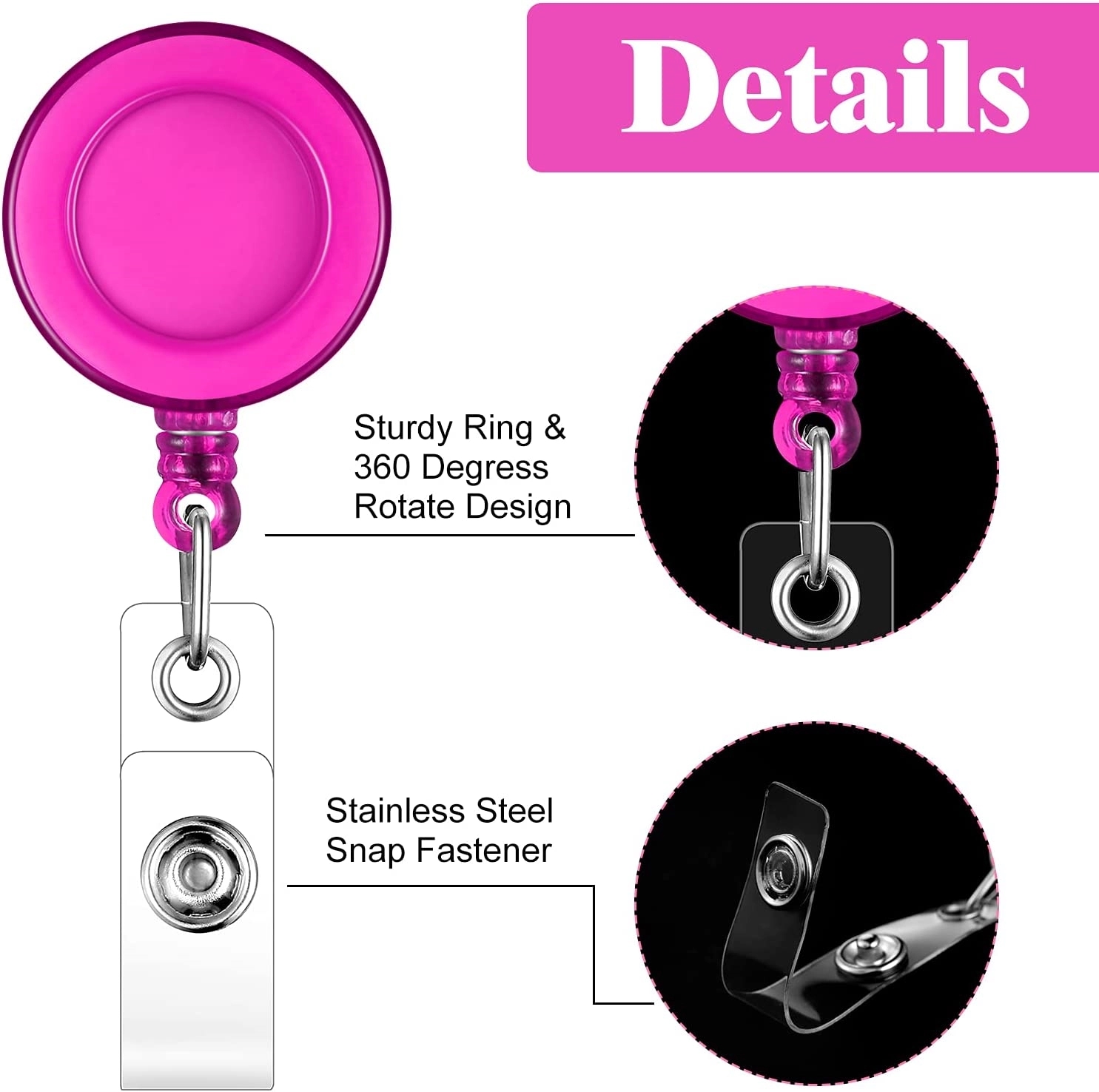 Retractable Badge Clip 3