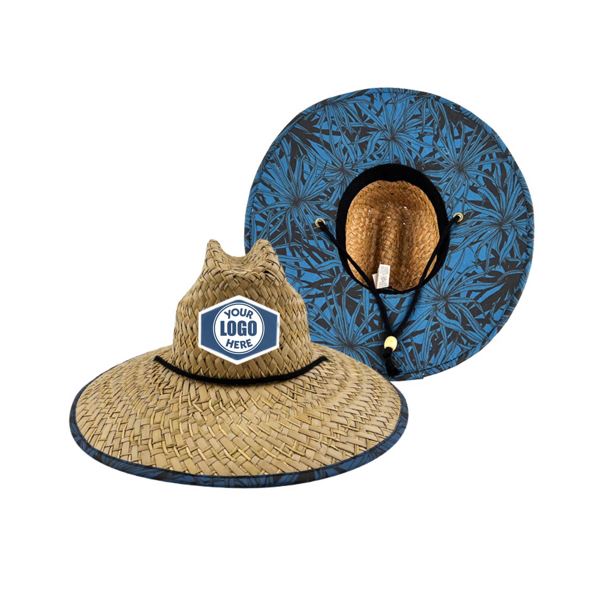 Straw Hat With Custom Patch 2