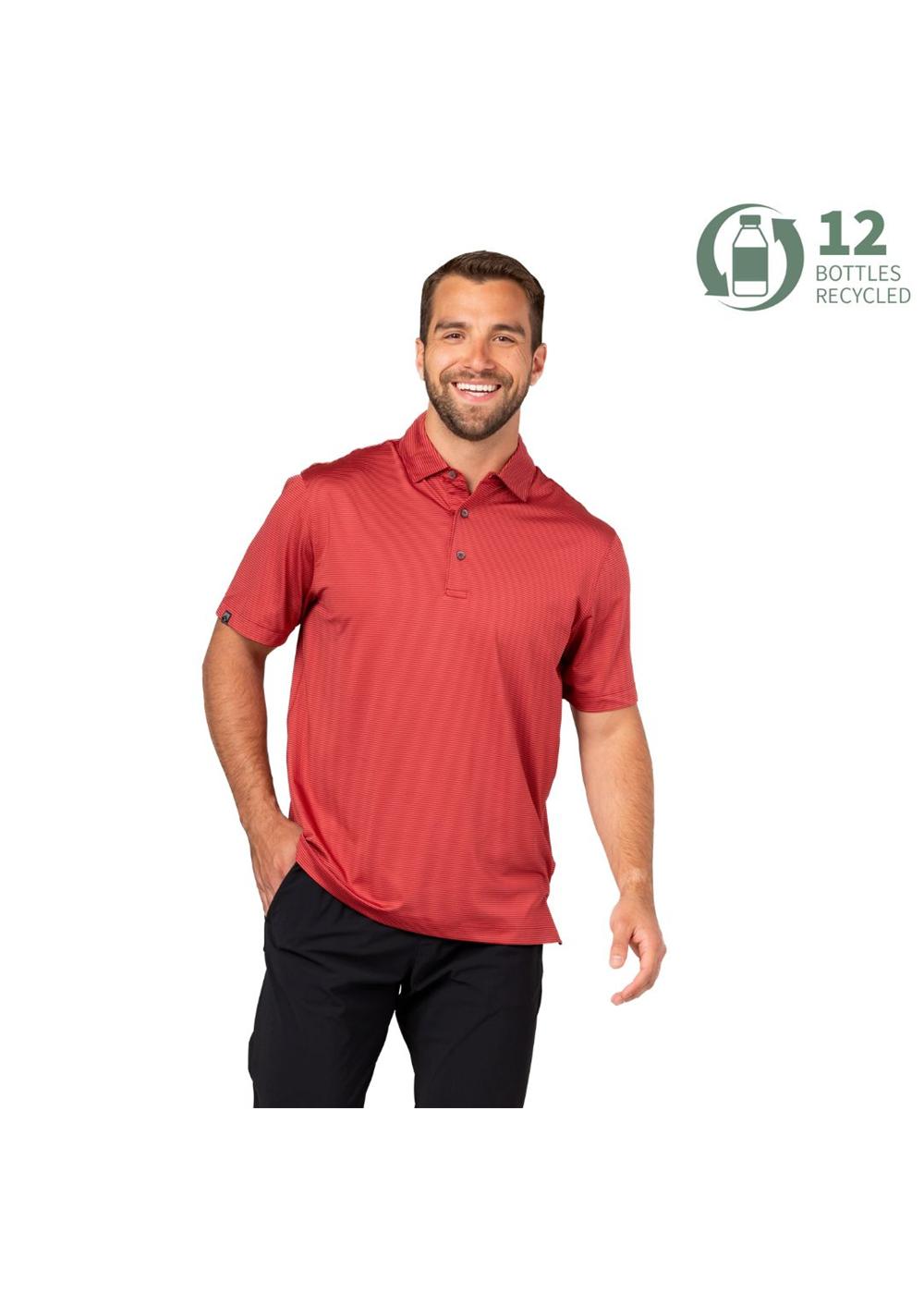 Storm Creek Men's Optimist II Microstripe Short Sleeve Polo