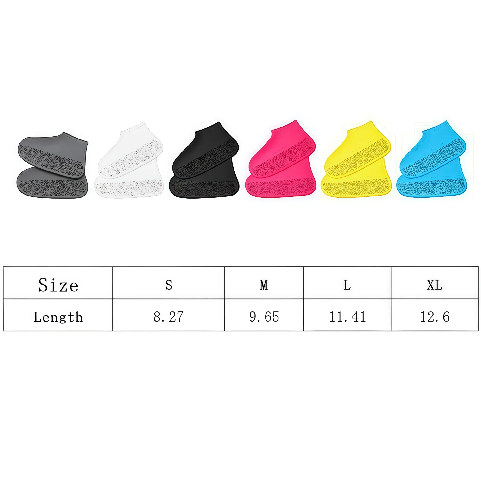 MOQ Waterproof Non Slip Shoe Covers Silicone Overshoes 6