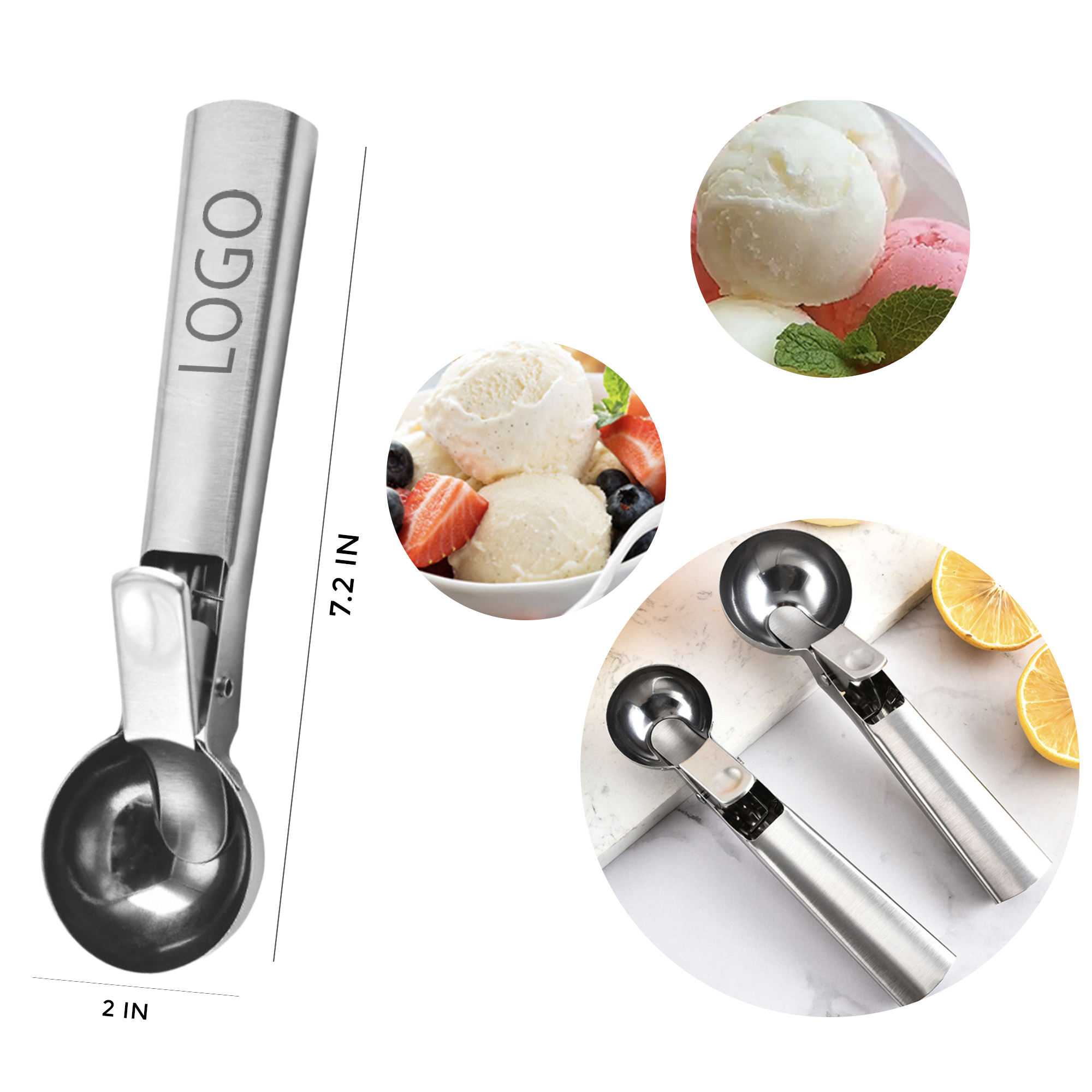 MOQ 10 PCS Stainless Steel Ice Cream Scoop 2