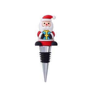 Charming PVC Santa Claus Wine Cork Bottle Stopper 4