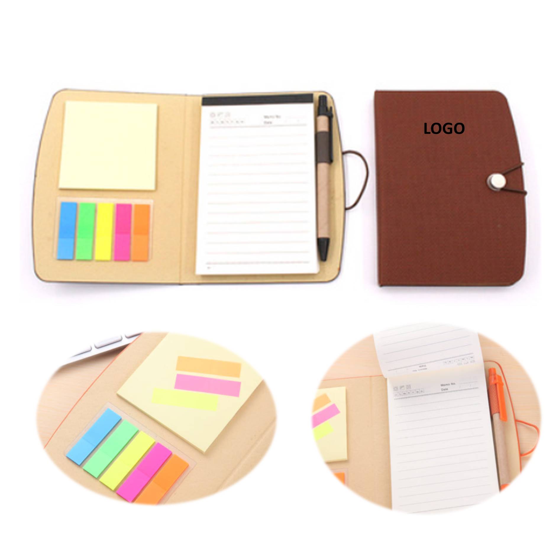 Creative Sticky Notes Flip Notebook With Pen Slot 2