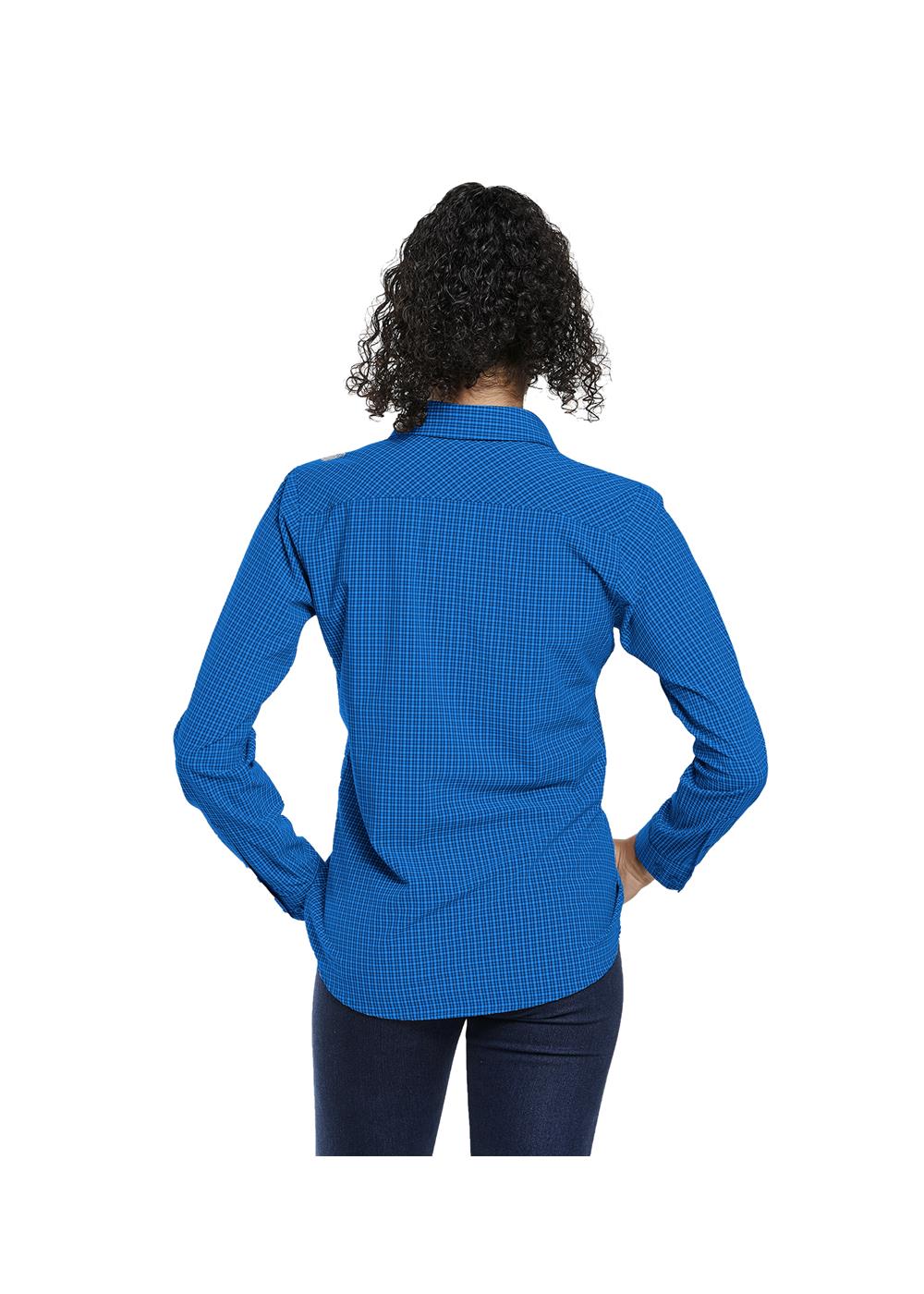 Storm Creek Women's Influencer 4-Way Stretch Microplaid Woven Shirt 3