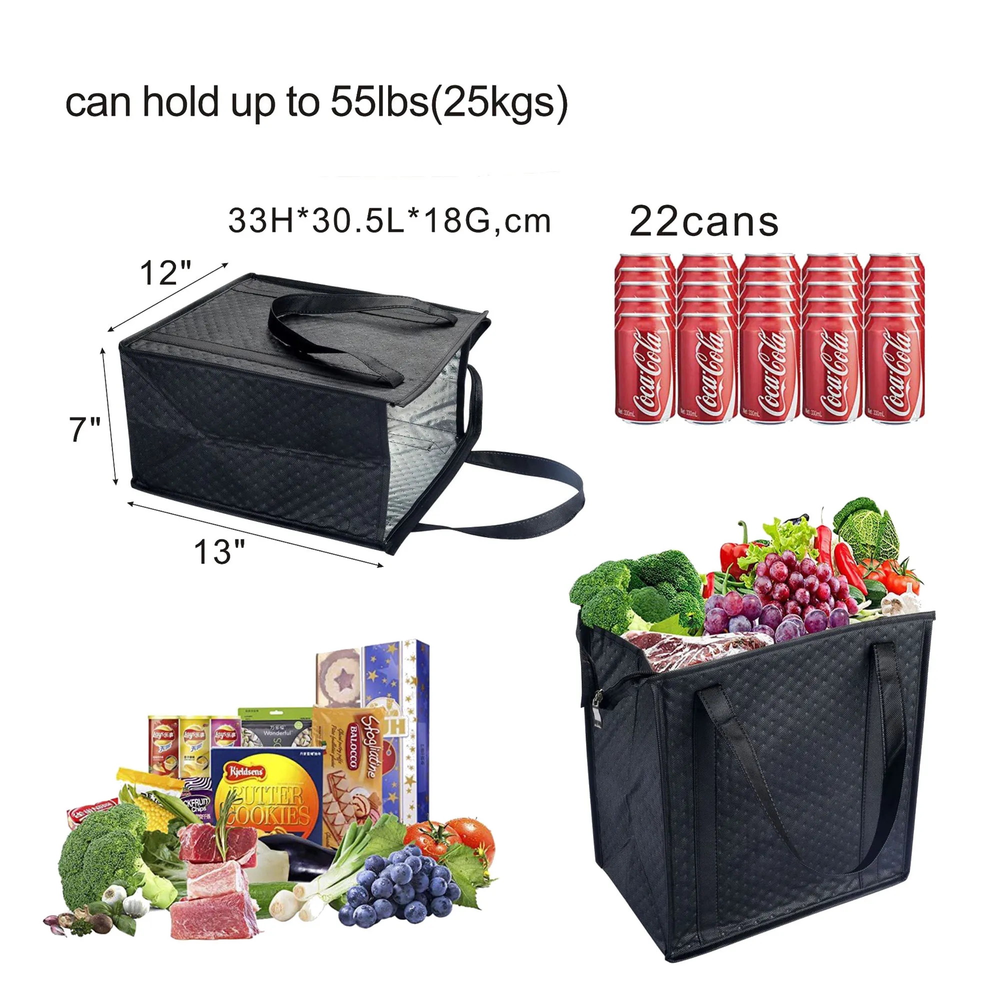 Insulated Cooler  Shopping Grocery Bags 3