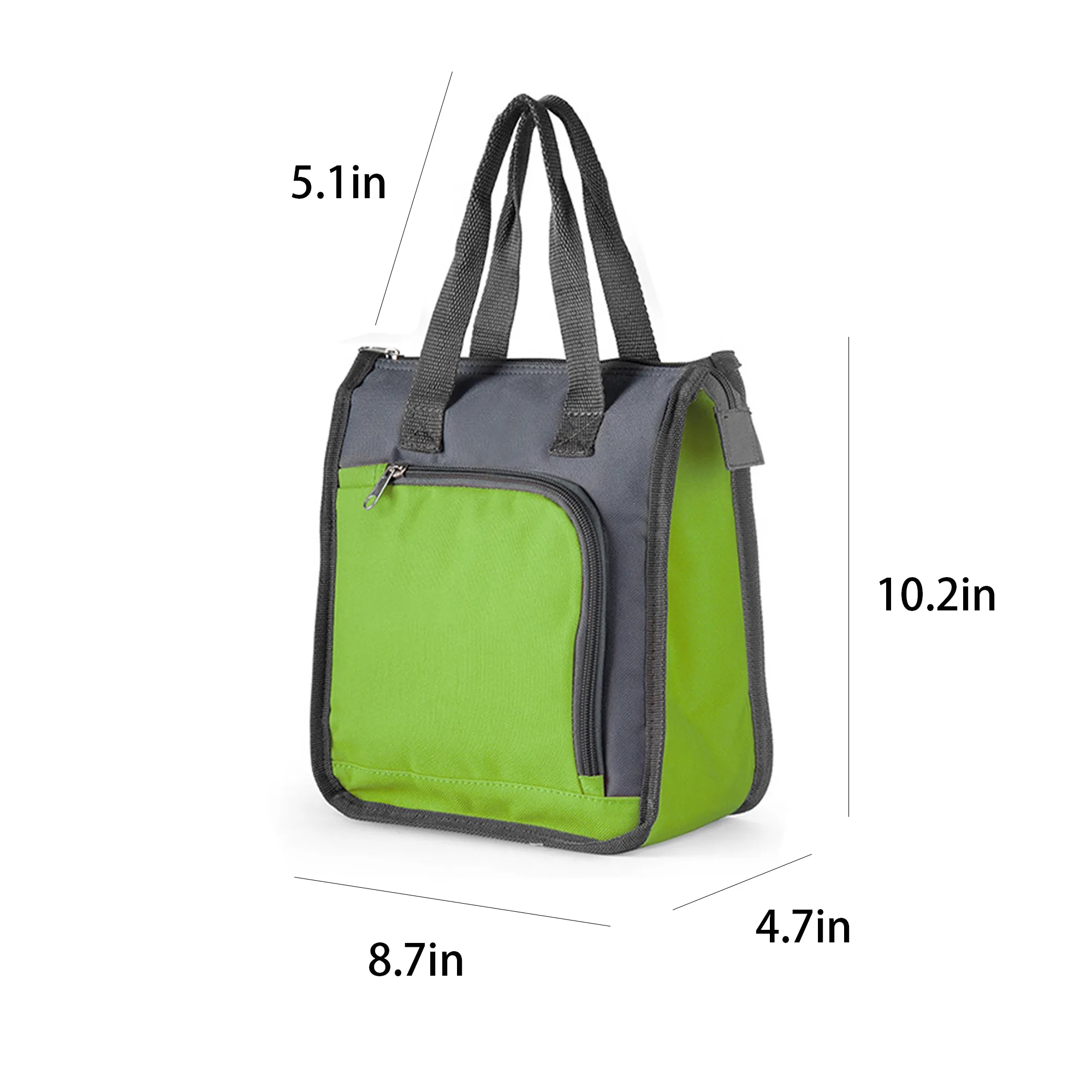 Oxford Zipper Insulated Lunch Tote Bags 3