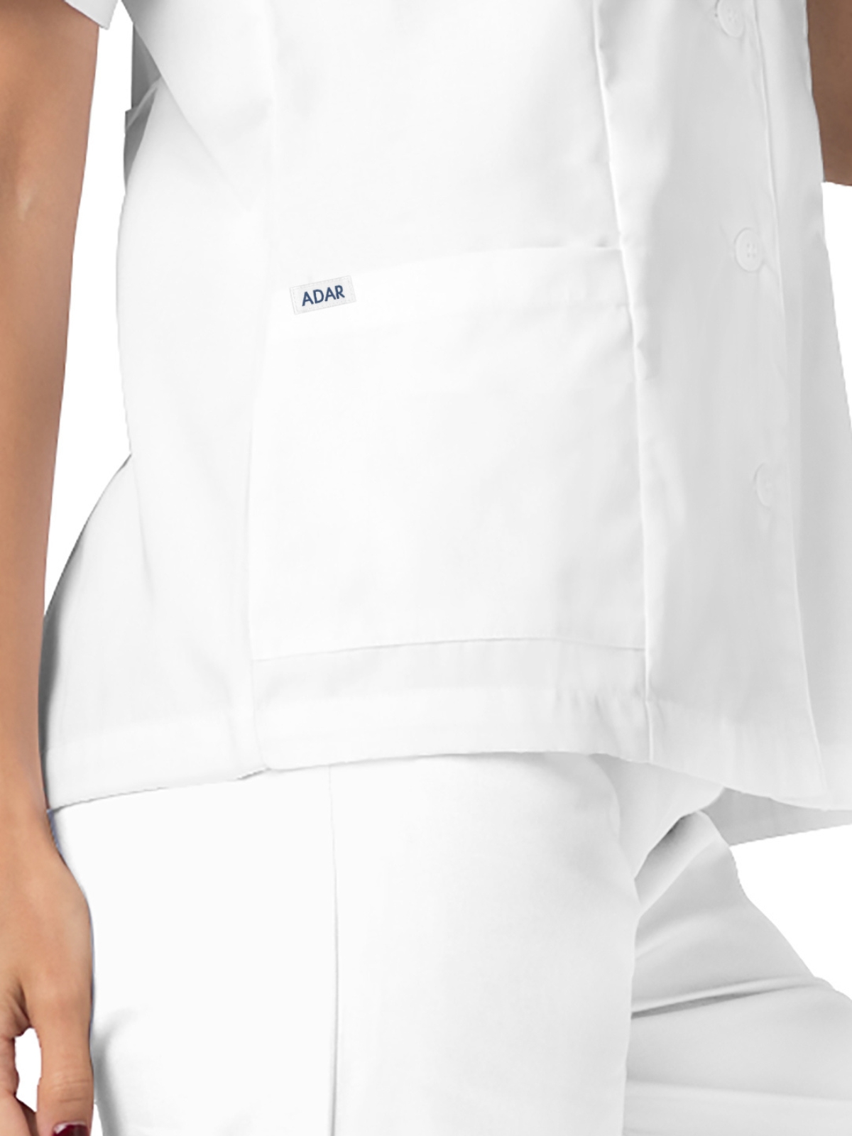 Adar - Universal - Women's Two-Pocket Lapel Collar Top 1