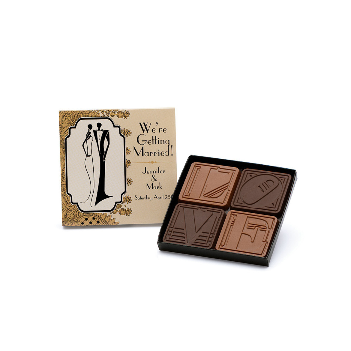 4-Piece Chocolate Ensemble Gift Set with Classic Custom Packaging 7