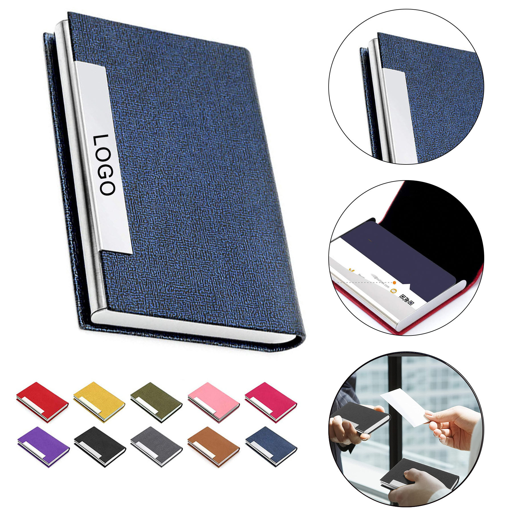 PU Leather Business Card Holder 2