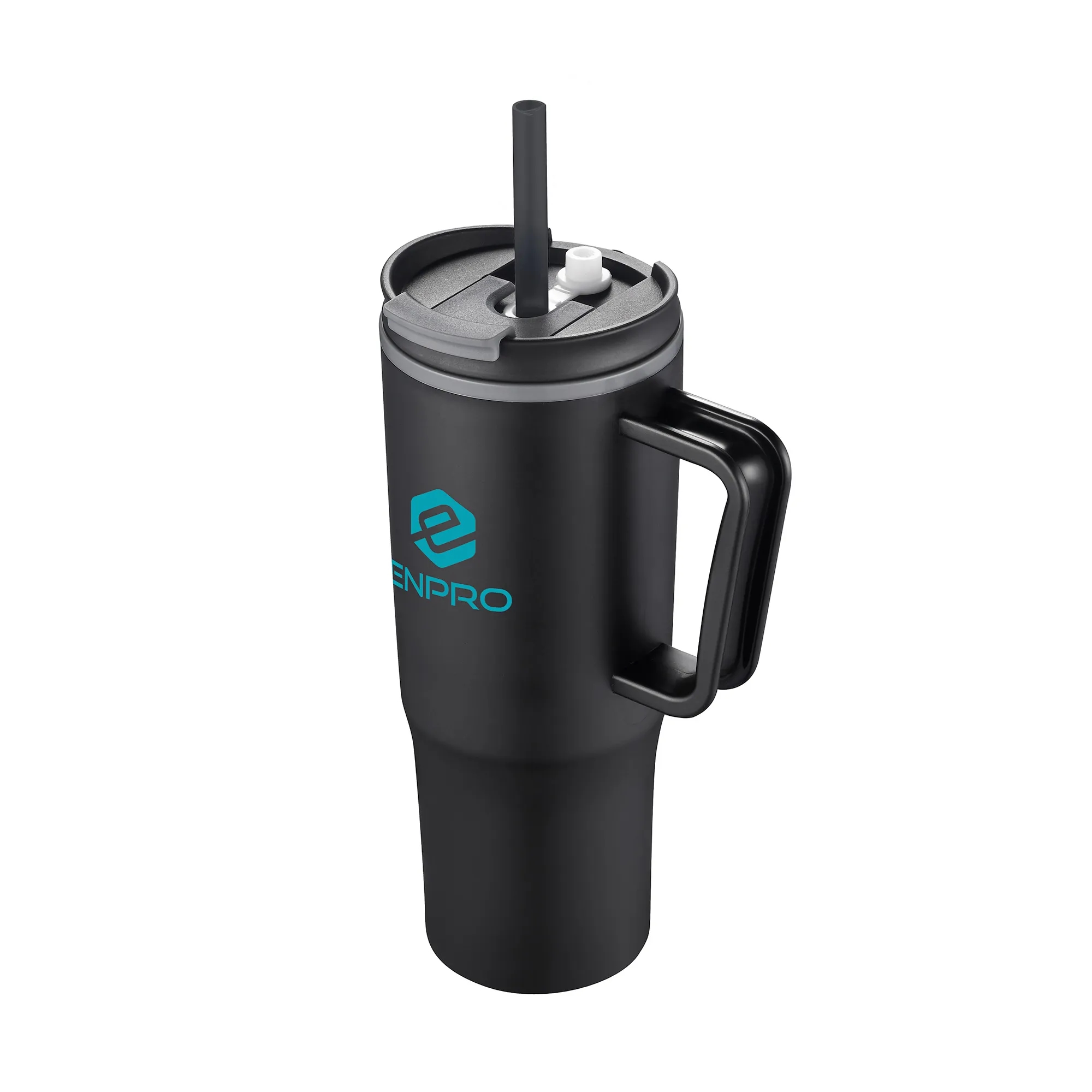 30oz. Double Wall Mug with Handle and Straw 41