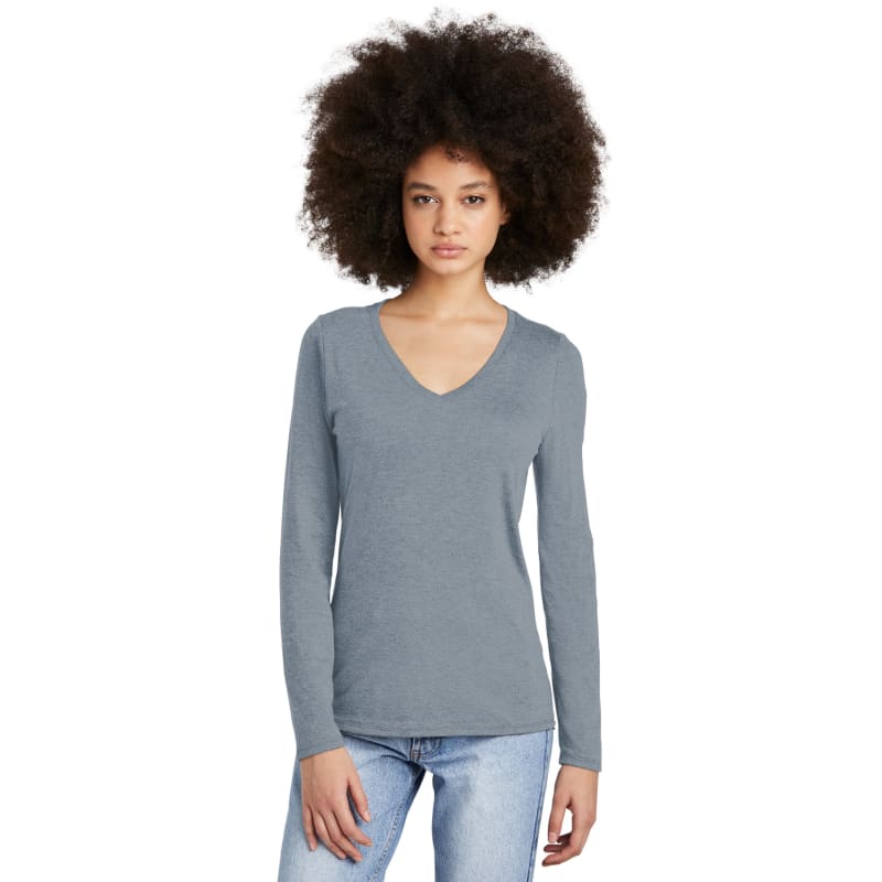 District Women's Perfect Tri Long Sleeve V-Neck Tee 7