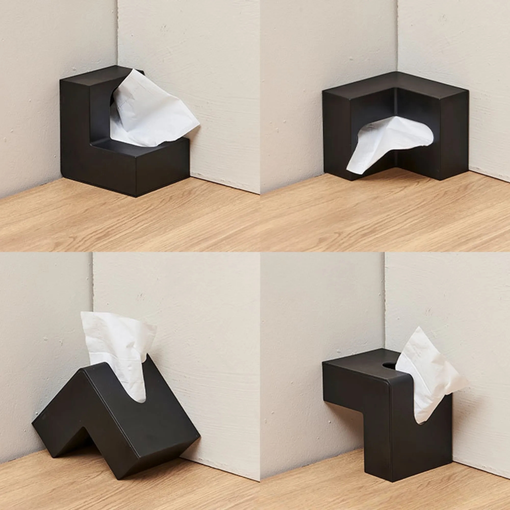 Plastic Folio Tissue Box Cover Multifunction L-Shaped Holder 5
