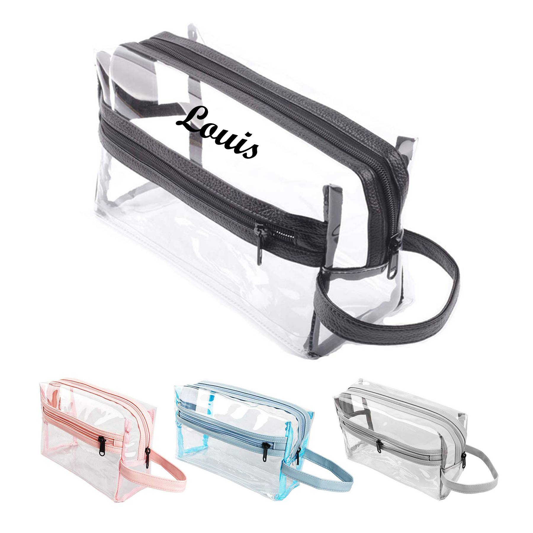 Waterproof PVC Clear Zipper Makeup Bag 2