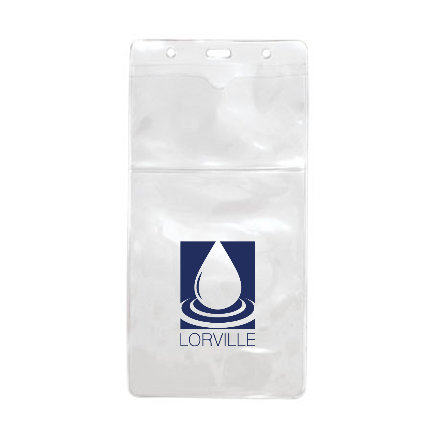 4.00" W x 8.00" H - Vertical Clear Vinyl Multi-Badge Holder (1 Color Imprint) 1