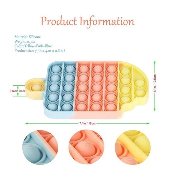 Ice Cream Push Bubble Sensory Fidget Toys 3