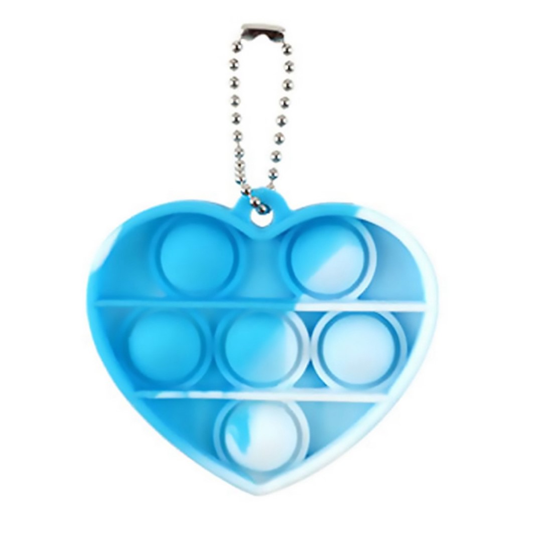 Heart Push Bubble Pops Fidget Keychain 4