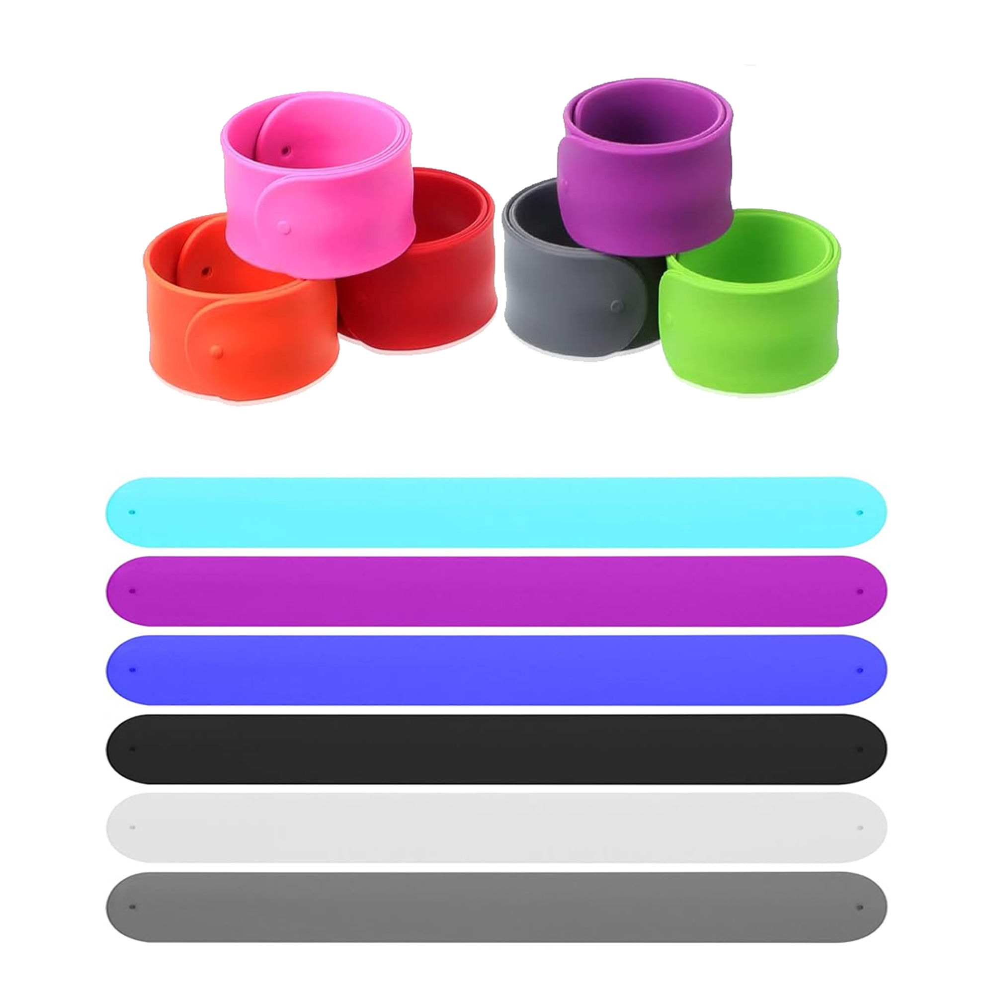 Color Customized Silicone Slap Bracelet 3
