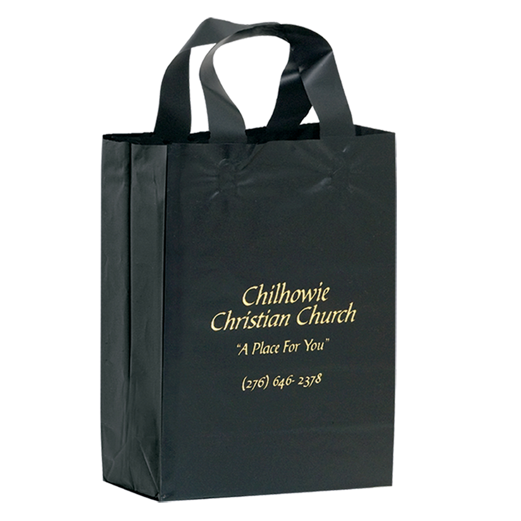 Color HDPE Frosted Soft Loop Shopper 10