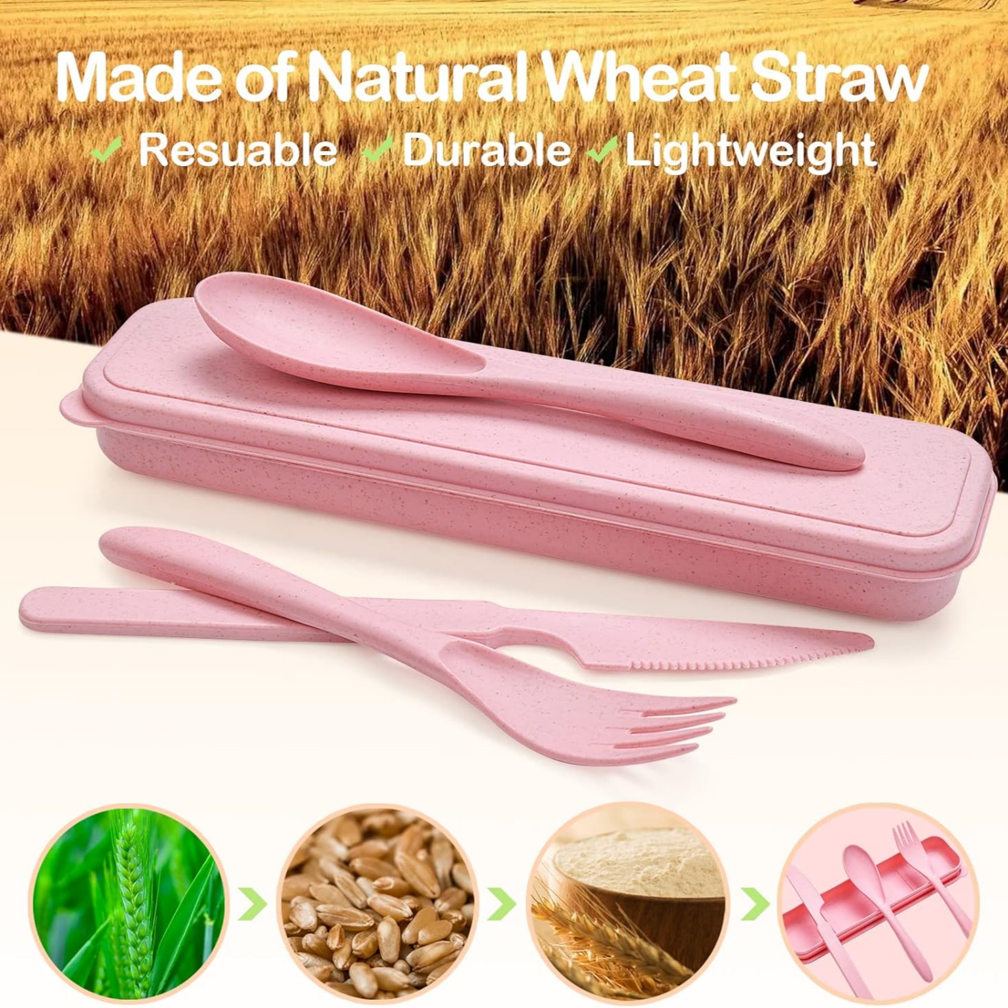 Reusable Travel Utensils Set With Case 4
