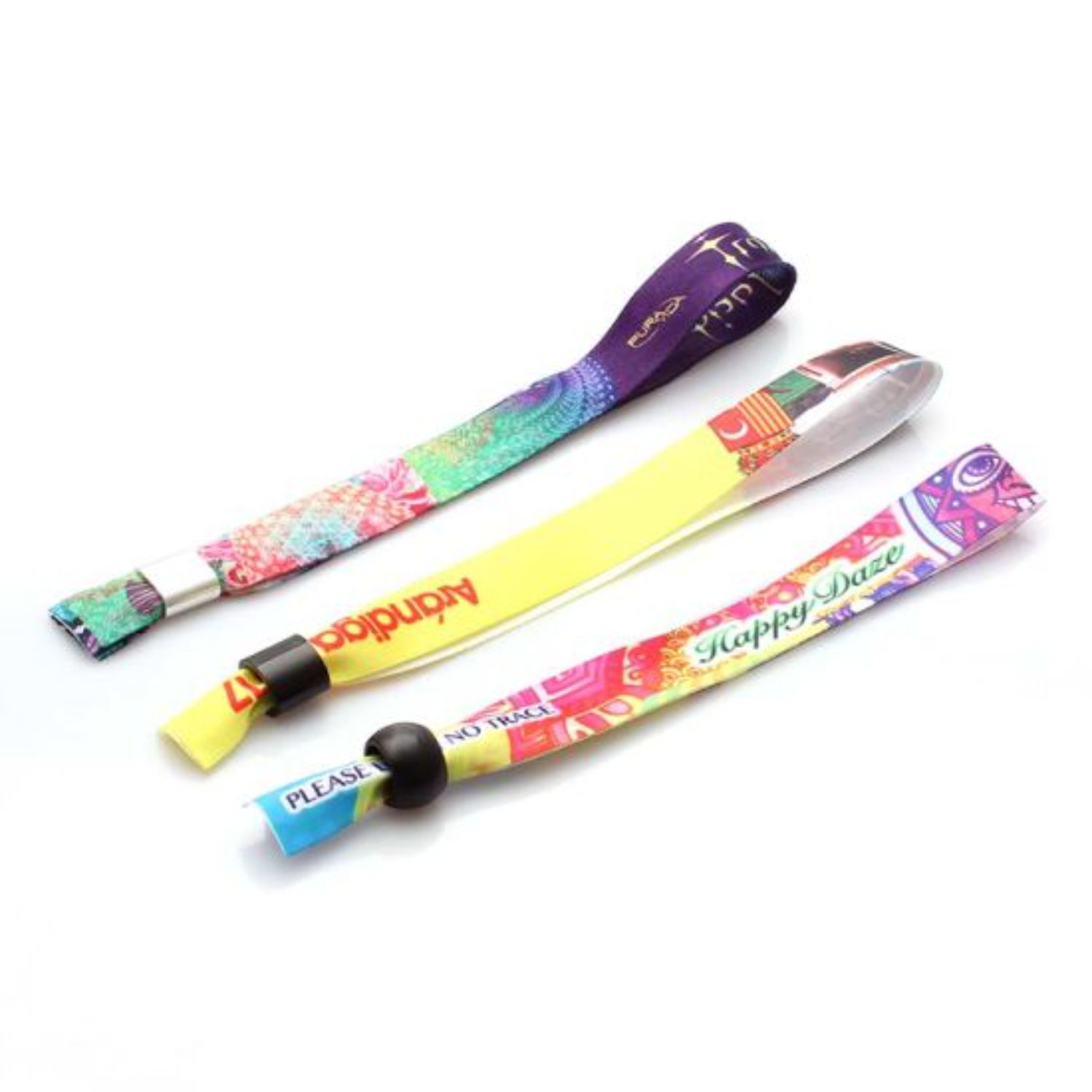 1/2" Sublimated Ribbon Event Wristbands w/ Locking Bead 5