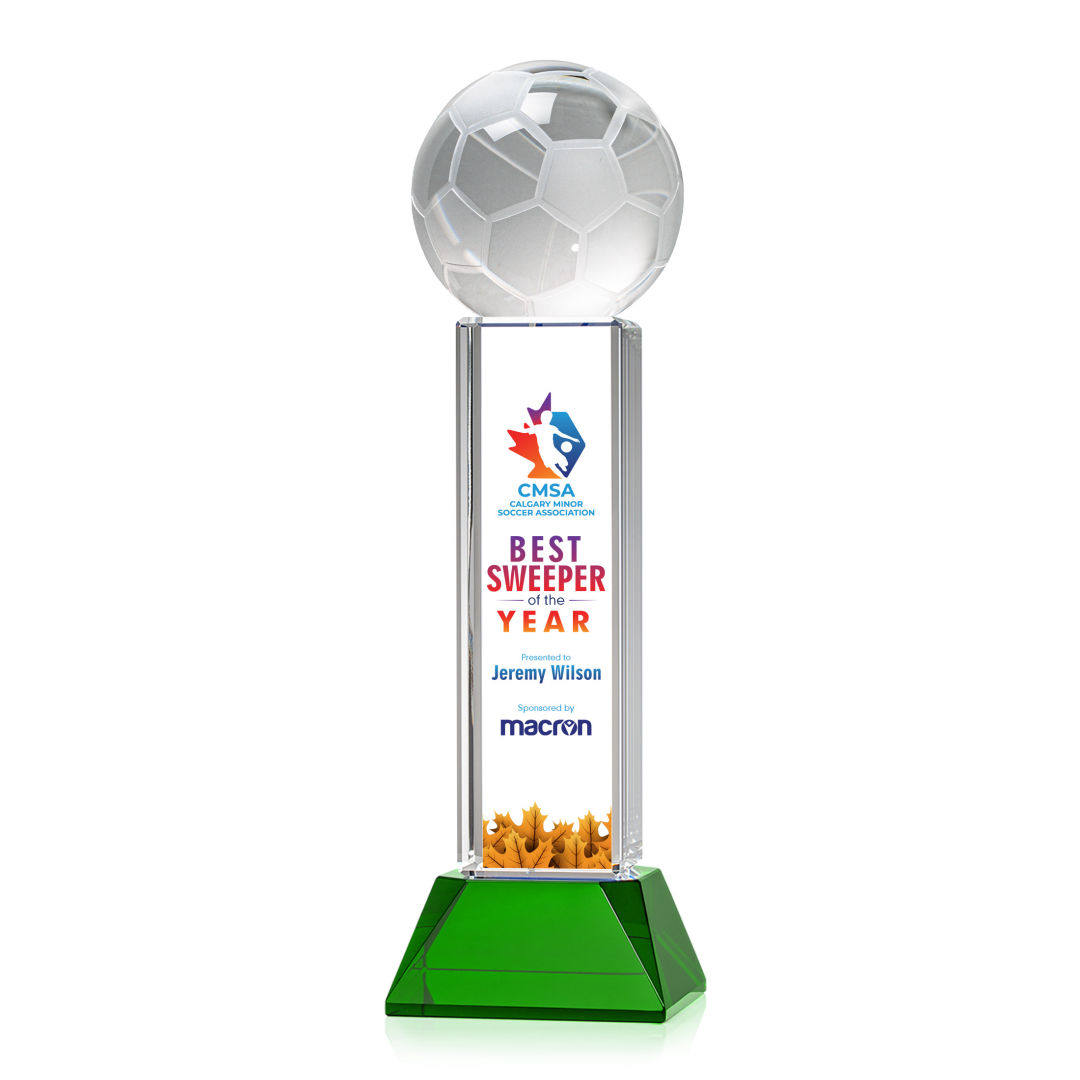 Soccer Ball VividPrint™ Award on Stowe - Green 6