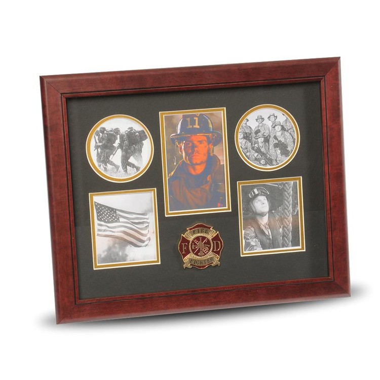 Firefighter Medallion 5 Picture Collage Frame 1