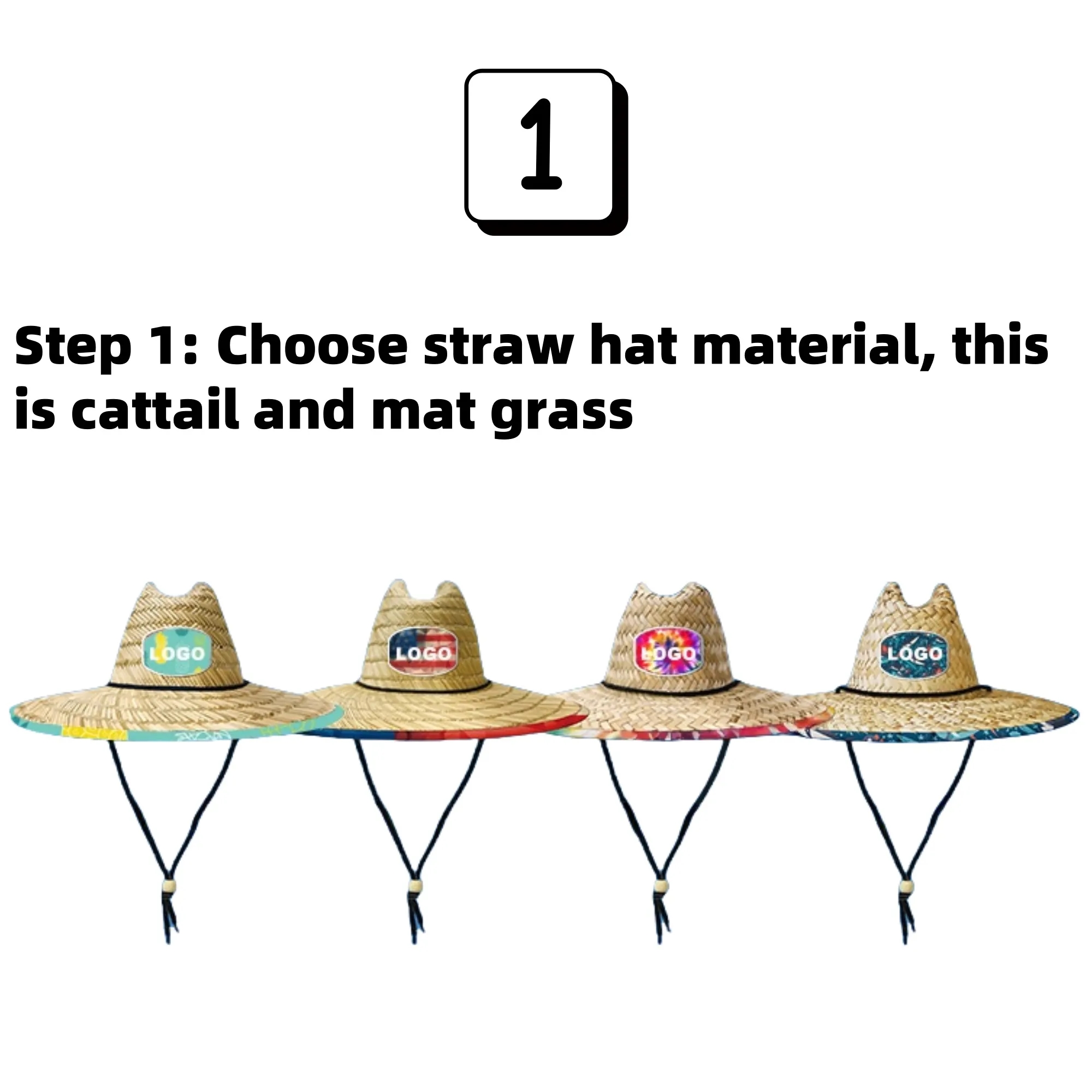 Double Straw Woven Lifesaving Beach Hat 5