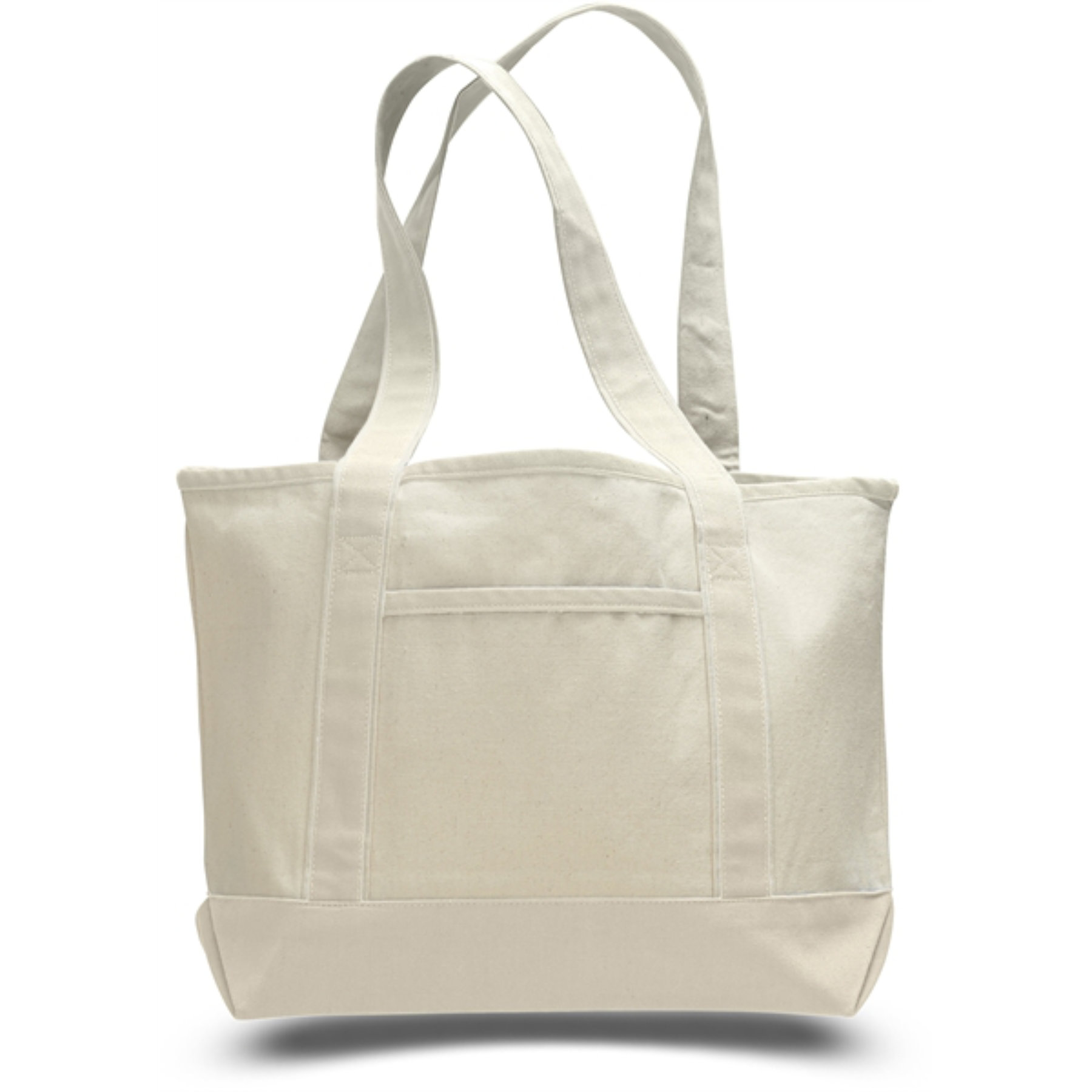 Premium Shopping Tote Bag w/ Zipped Closure & Front Pocket 4